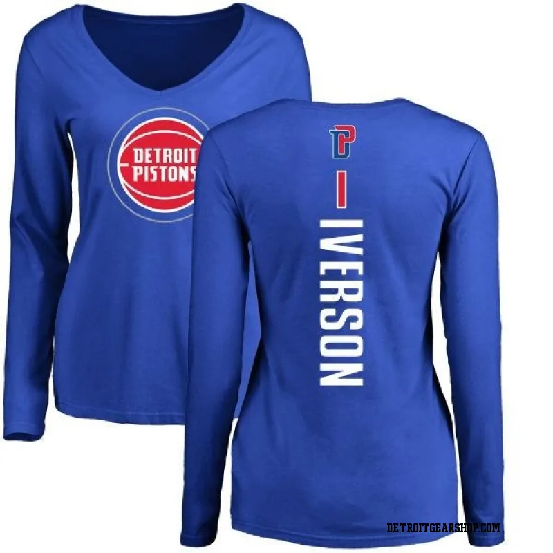 Royal Youth Allen Iverson Detroit Pistons Backer T-Shirt